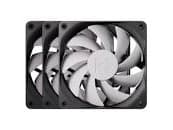 Flow FA12 Triple Fan Pack, kotelotuuletin musta, Harmaa