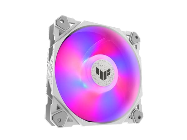 ASUS TUF Gaming TF120 ARGB - White Edition - kabinettvifte - 120 mm - hvit