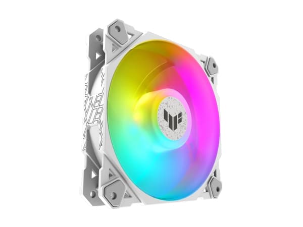 ASUS TUF Gaming TF120 ARGB - White Edition - kabinettvifte - 120 mm - hvit