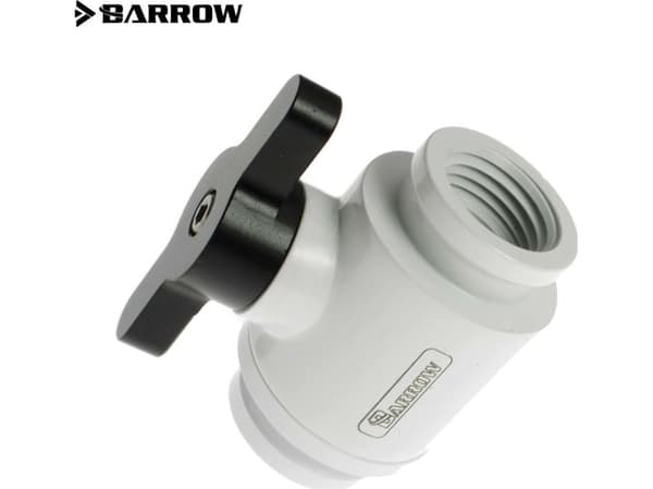 Barrow palloventtiili (10mm) G1/4 tuuman palloventtiili, valkoinen - musta