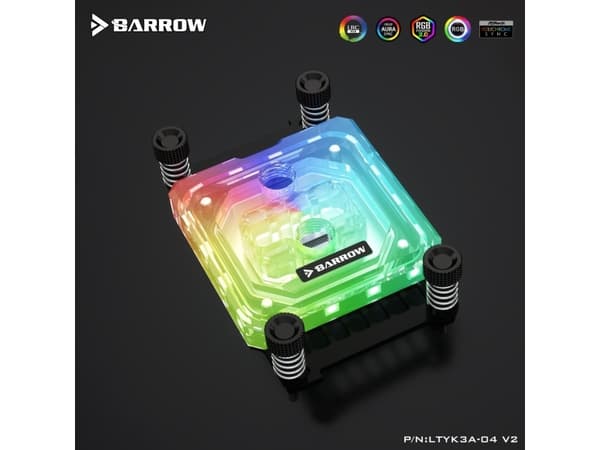 Barrow AMD CPU vannkjøler RGB, akryl - hvit