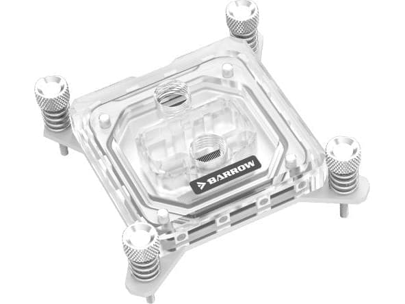 Barrow Intel CPU vattenblock RGB, akryl - vit