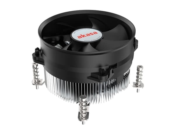 Akasa Intel LGA1700, Hybridkjøler, 9,5 cm, 11,7 dB, 36,6 dB, 53,62 cfm, Aluminium, Sort Aluminium, Sort