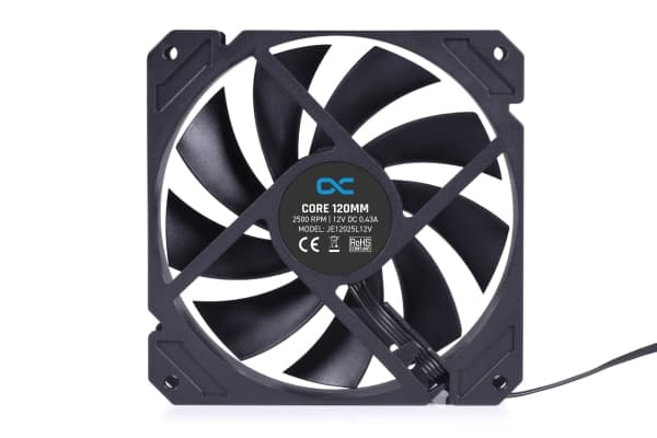 Alphacool 24852, Vifte, 12 cm, 600 RPM, 2500 RPM, Sort