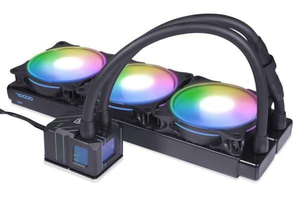 Alphacool 13074, Alt-i-ett væskekjøler, 12 cm, 2500 RPM, 118,9 m³/t, Sort