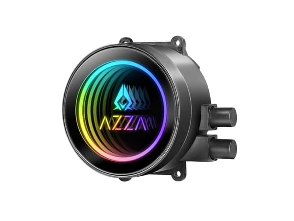 Azza LCAZ-360C-ARGB, Nestejäähdytyspakkaus, 12 cm, 54 cfm, Musta