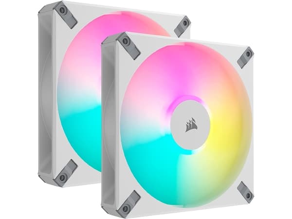 CORSAIR iCUE AF140 RGB ELITE - Kabinettvifte - 140 mm - hvit (en pakke 2)