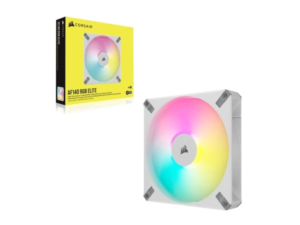 CORSAIR iCUE AF140 RGB ELITE - Kabinettvifte - 140 mm - hvit