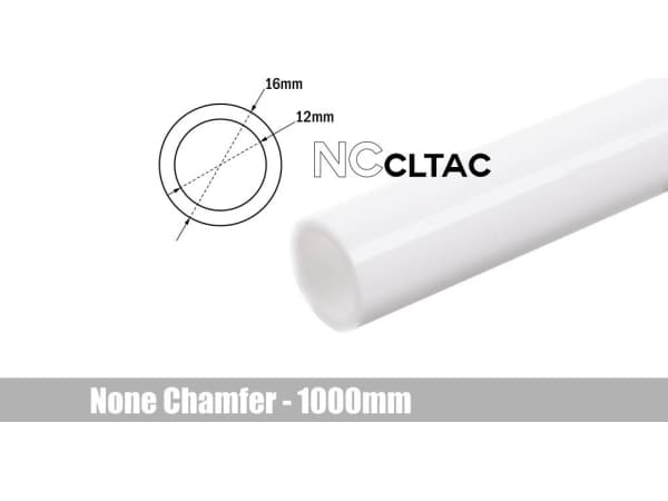 BitsPower Bitspower Crystal Link Tube 16/12mm - 1000mm, baltas