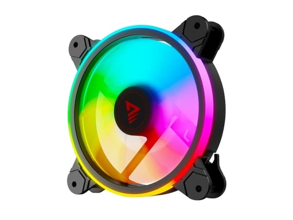 Savio FAN-01 4-pack 120mm ARGB fan including controller and remote control, Fan, 12 cm, 1200 RPM, 25 sone, Svart