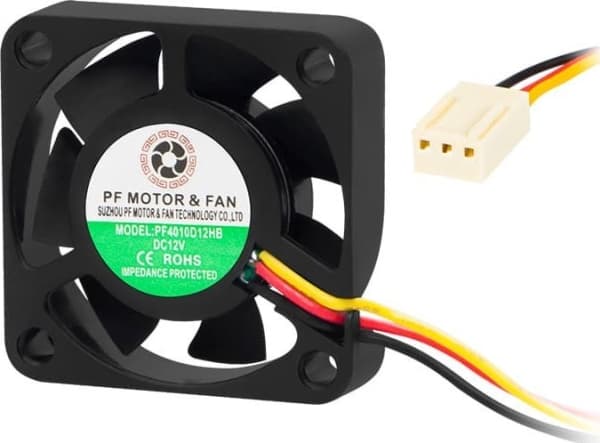 Blåsevifte 40x10mm 12V kuleformet