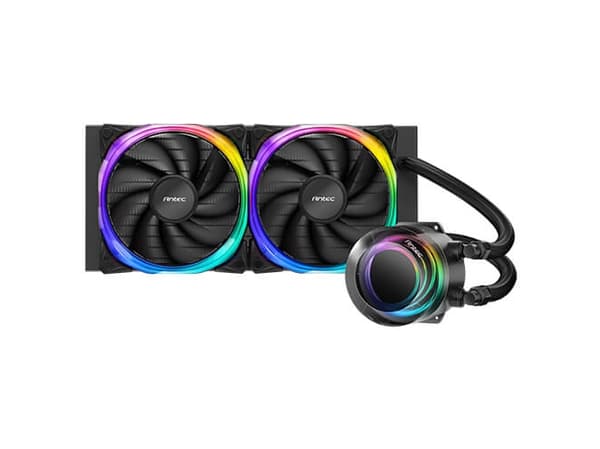 Antec VORTEX 240 ARGB, All-in-one-nesteenjäähdytin, 57,93 cfm, Musta