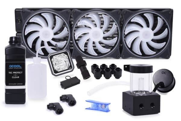 Alphacool ST30, Væskekjølesett, 14 cm, 154,1 m³/t, Sort Sort