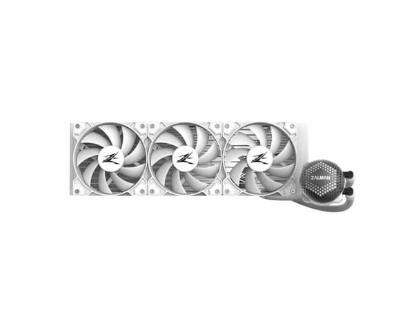 Zalman ALPHA36 White CPU Liquid Cooler 360mm Radiator 3 x 120 mm Fan ARGB pump Dual, All-in-one-nesteenjäähdytin, 12 cm, Valkoinen
