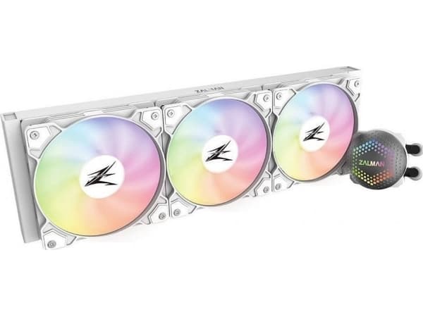 Zalman ALPHA36 White CPU Liquid Cooler 360mm Radiator 3 x 120 mm Fan ARGB pump Dual, All-in-one-nesteenjäähdytin, 12 cm, Valkoinen