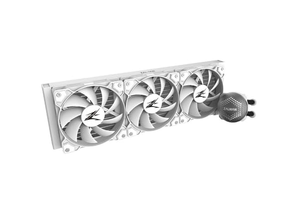 Zalman ALPHA36 White CPU Liquid Cooler 360mm Radiator 3 x 120 mm Fan ARGB pump Dual, All-in-one-nesteenjäähdytin, 12 cm, Valkoinen