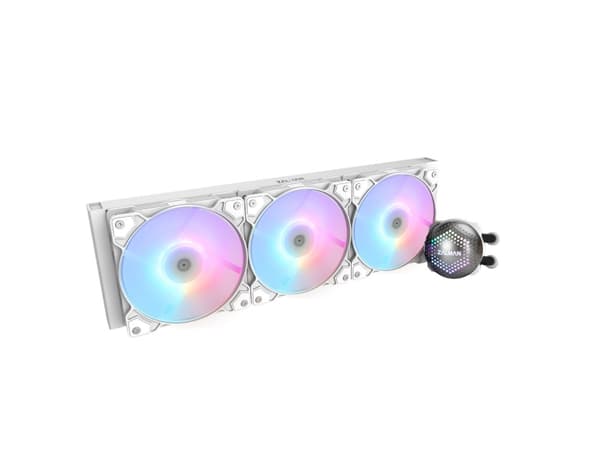 Zalman ALPHA36 White CPU Liquid Cooler 360mm Radiator 3 x 120 mm Fan ARGB pump Dual, Alt-i-ett væskekjøler, 12 cm, Hvit Hvit