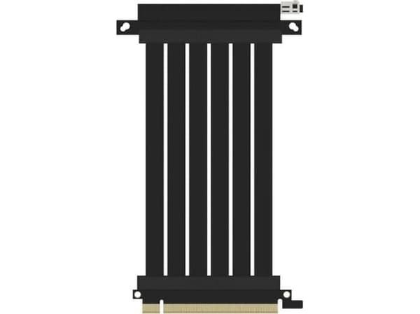 Ssupd riser båndkabel - PCIe 4.0, 170 mm, vinklet, svart