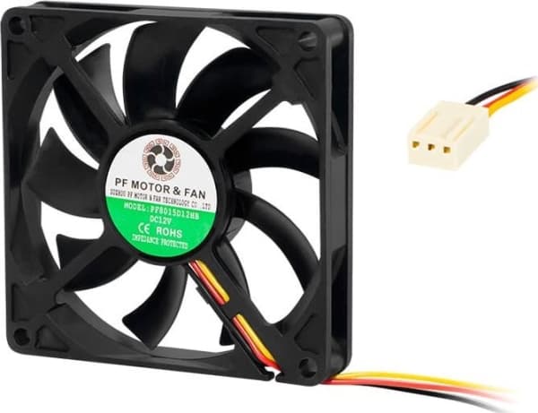 Blåsevifte 80x15mm 12V kuleformet