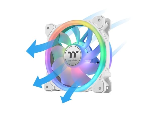 Thermaltake SWAFAN 14 RGB - Premium Edition - lådfläkt - 120 mm - vit (paket om 3)