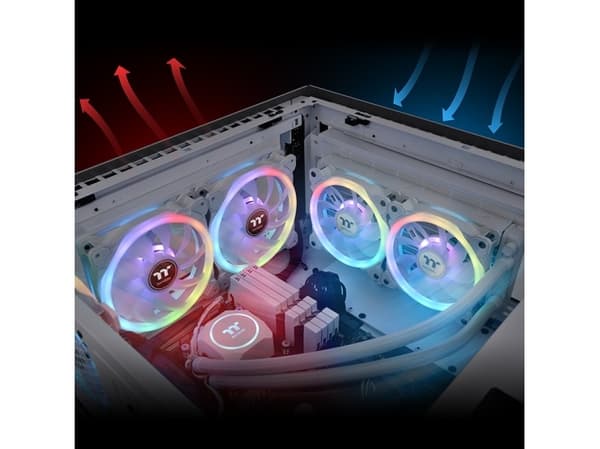 Thermaltake SWAFAN 14 RGB - Premium Edition - lådfläkt - 120 mm - vit (paket om 3)