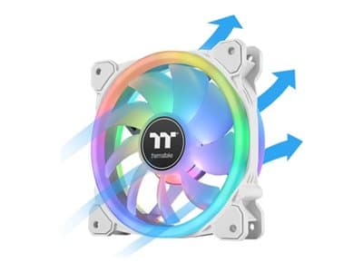 Thermaltake SWAFAN 14 RGB - Premium Edition - lådfläkt - 120 mm - vit (paket om 3) Vit