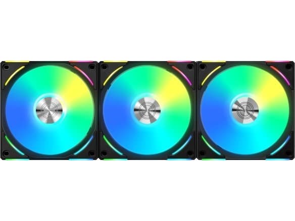 Lian Li UNI FAN - Lådfläkt - 120 mm - svart (paket om 3)
