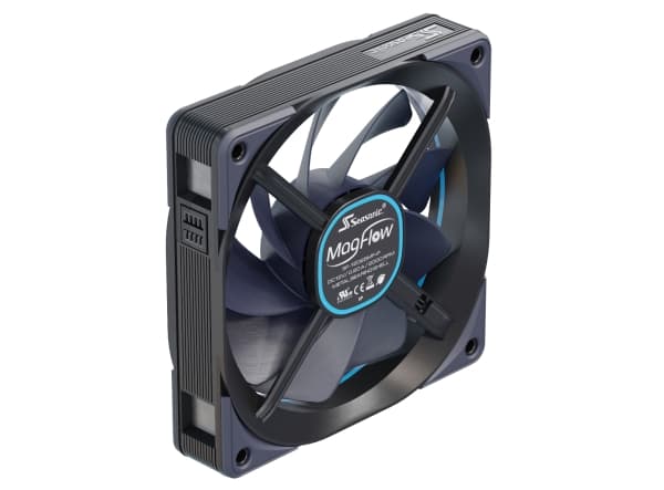 Seasonic MagFlow 3-Fan Kit, Vifte, 12 cm, 600 RPM, 2000 RPM, 63,33 cfm, Sort