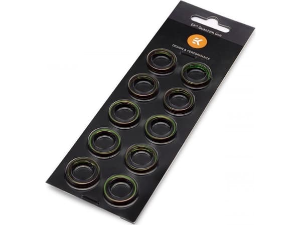EK Water Blocks EK-Quantum Torque Color Ring 10-Pack HDC, Momentfestering, 1/4", 10 stykker, Slovenia