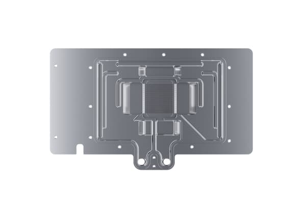 Alphacool 13481, Vannblokk + Bakplate, Akryl, Aluminium, Kromfarget, Kobber (Cu), Kromfarget, Gjennomsiktig, Sort, 3-Pin JST, 1/4", Grafikkort