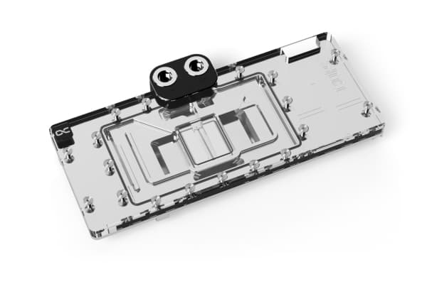 Alphacool 13545, Vattenblock + bakre platta, Akryl, Gjuten aluminium, Krom, Koppar, Krom, Transparent, Svart, 3-Pin JST, 1/4", Grafikkort