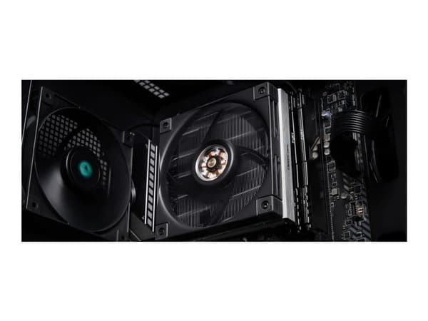 Deepcool AN600 - Prosessorkjøler - (for: LGA1155, LGA1150, LGA1151, AM4, LGA1200, LGA1700, AM5) - aluminium - 120 mm