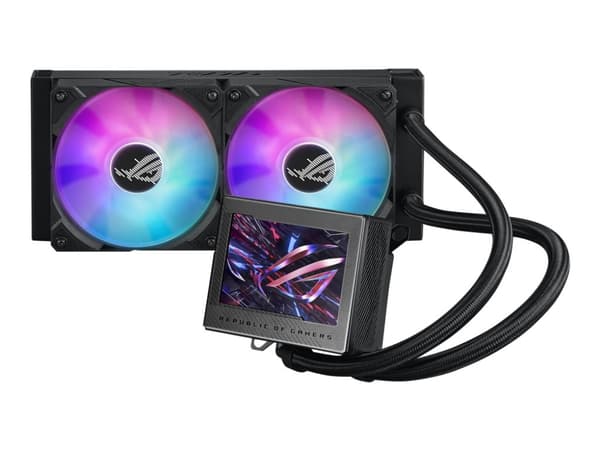ASUS ROG RYUJIN III 240 ARGB - Væskekjølesystem for prosessor - med LCD-skjerm - (for: AM4, LGA1200, LGA1700, AM5, LGA115x Socket) - kobber - 120 mm Sort