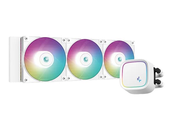 Deepcool LE720 - Processorkylare - Elementstorlek: 360 mm - (för: LGA1155, LGA1150, LGA1151, AM4, LGA1200, LGA1700, AM5) - koppar - 120 mm - vit Vit