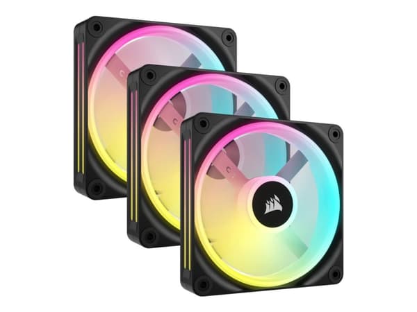 CORSAIR | iCUE LINK QX120 RGB - Innsats med vifte - 120 mm - svart (pakke med 3)