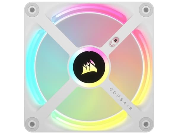 CORSAIR iCUE LINK QX120 RGB - Kabinettvifte - med temperatursensor - 120 mm - hvit (en pakke 3)