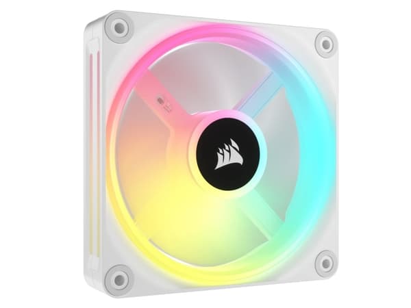CORSAIR iCUE LINK QX120 RGB - Kabinettvifte - med temperatursensor - 120 mm - hvit (en pakke 3)