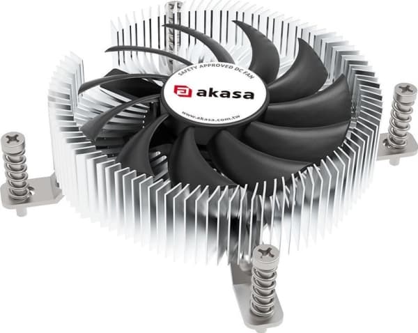 Akasa - CPU-jäähdytin - erittäin turvallinen, matalaprofiilinen, alumiininen, ohut mini-ITX, kuparisydämellä - (for: LGA1700) - alumiini ja kupari -