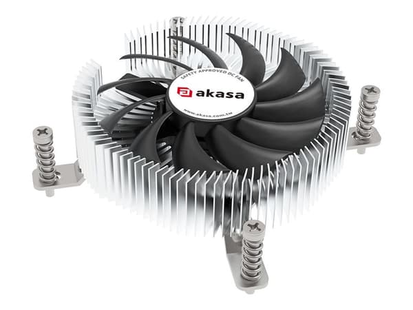 Akasa - Processorkylare - extra säker, låg profil, aluminium, tunn mini-ITX med kopparkärna - (för: LGA1700) - aluminium och koppar - 75 mm
