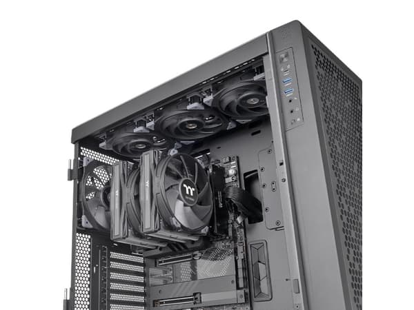 Thermaltake TOUGHAIR 710, Ilmanjäähdytin, 14 cm, 500 RPM, 1400 RPM, 81,96 cfm, Harmaa