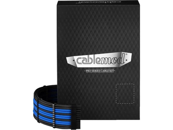 CableMod C-Series PRO ModMesh RM Black Label, RMi & RMx - Strømkabelsett - svart, blå