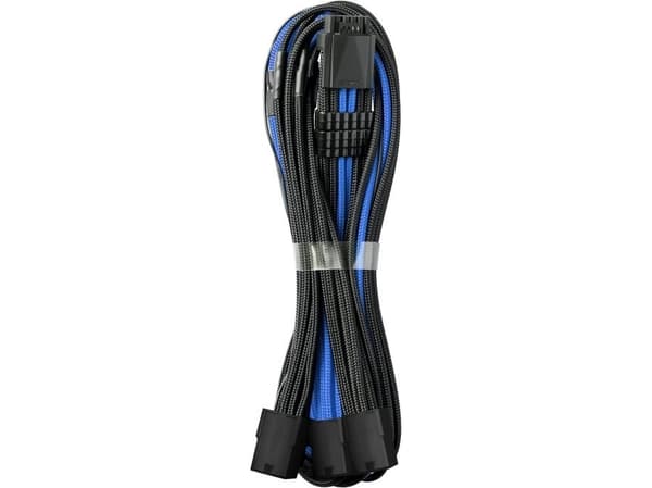 CableMod PRO ModMesh - Strømkabel - 12VHPWR (hann) til 8-pins PCIe-strøm (hunn) - 45 cm - StealthSense cable extension - svart, blå