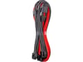 Miniatyrbilde 2 av 2: CableMod C-Series PRO ModMesh Sleeved 12VHPWR StealthSense - Strømkabelsett - carbon/red