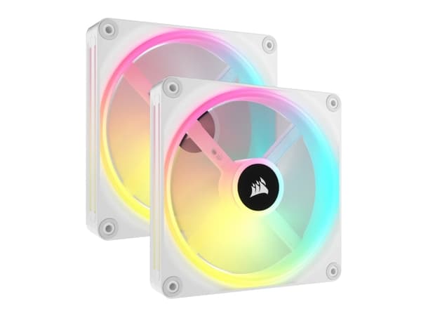 CORSAIR iCUE LINK QX140 RGB - Kabinettvifte - med temperatursensor - 140 mm - hvit (en pakke 2)