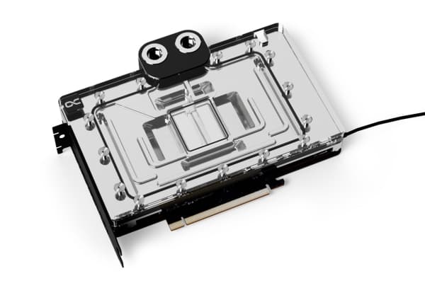 Alphacool 13439, Vannblokk + Bakplate, Akryl, Aluminium, Kromfarget, Kobber (Cu), Sort, Kromfarget, Gjennomsiktig, 3-Pin JST, 1/4", Grafikkort
