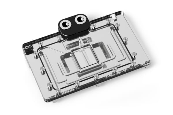Alphacool 13439, Vannblokk + Bakplate, Akryl, Aluminium, Kromfarget, Kobber (Cu), Sort, Kromfarget, Gjennomsiktig, 3-Pin JST, 1/4", Grafikkort