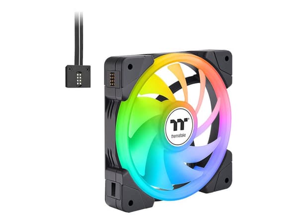 Thermaltake SWAFAN EX12 ARGB - Premium Edition - kabinettvifte - 120 mm - svart (en pakke 3) Hvit
