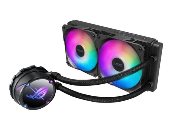 ASUS ROG Strix LC II 240 ARGB, All-in-one-nesteenjäähdytin, 12 cm, 80,95 cfm, 137,5 m³/h, Musta, Valkoinen