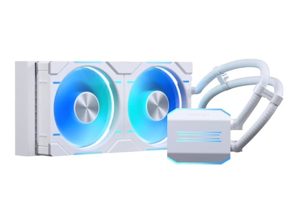 Phanteks Glacier ONE 240D30 - Kylsystem med vätska till processorn - Elementstorlek: 240 mm - (för: LGA2011, LGA2011-3, AM4, LGA2066, TR4, SP3, sTRX4 Vit