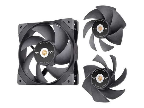 Thermaltake SWAFAN GT12 - TT Premium Edition - kabinettvifte - 120 mm Sort